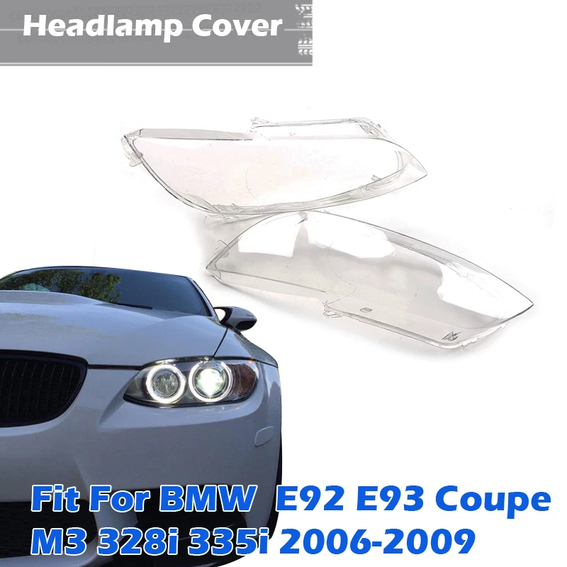 Rhyming Headlight Cover Clear Lens Headlamp Shade Fit For BMW 3-series BMW E92 E93 Coupe 2006 - 2009 Xenon Lamp Car Accessories
