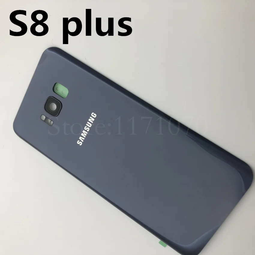 S8 plus blue S8+ крышка батареи для samsung Galaxy S8 plus G955 G955F SM-G955F G955FD S8 G950 G950F задняя крышка корпуса+ Замена объектива камеры - Цвет: S8 plus blue