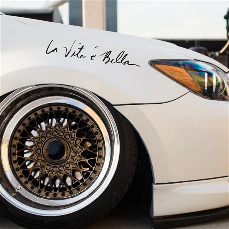 1Pc 2020 New Style Car Styling Stickers Life Is Beautiful Decal Personality Waterproof Accessories | Автомобили и мотоциклы