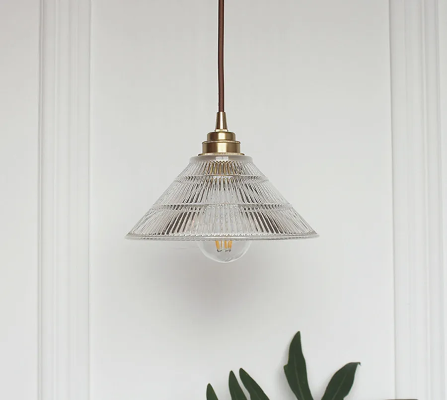 Energy Saver-Nordic Pendant Light Glass Lamp Modern Design Decorativ Hanging Light Fixtures Bedroom Copper Japanese Led