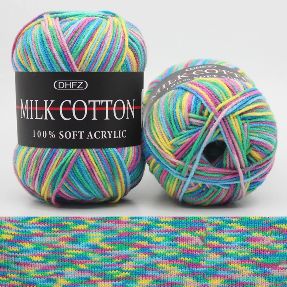 3 Strands Colorful Cotton Crochet Knitting Baby Clothes Doll Sweater Woolen Yarn | Дом и сад