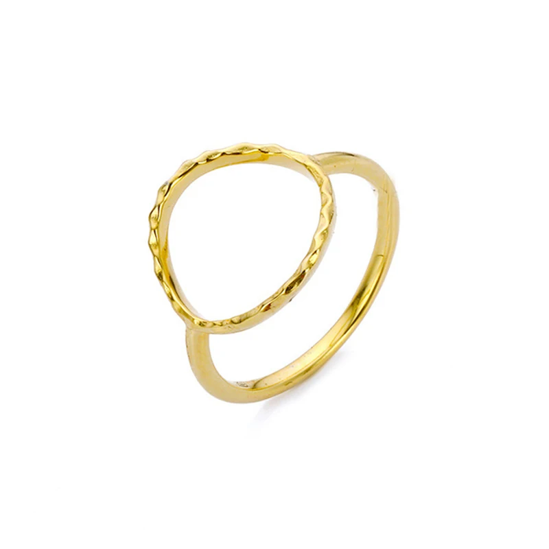 F.I.N.S модные кольца из нержавеющей стали для женщин геометрические круглые