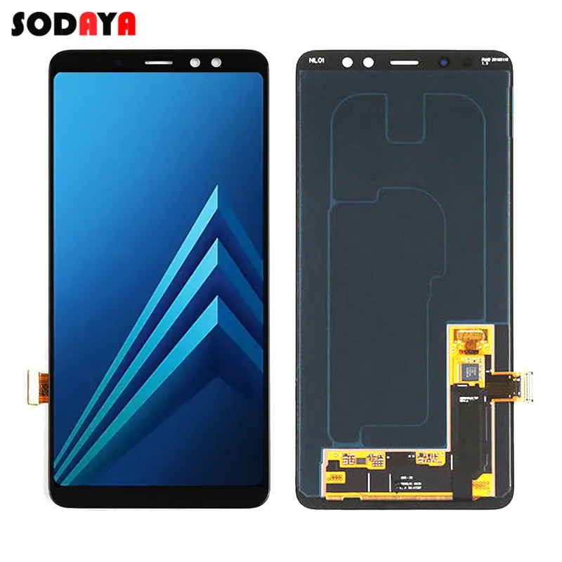 AMOLED для Samsung Galaxy A8 Plus A730 ЖК-дисплей с сенсорным экраном дигитайзер сборка черный