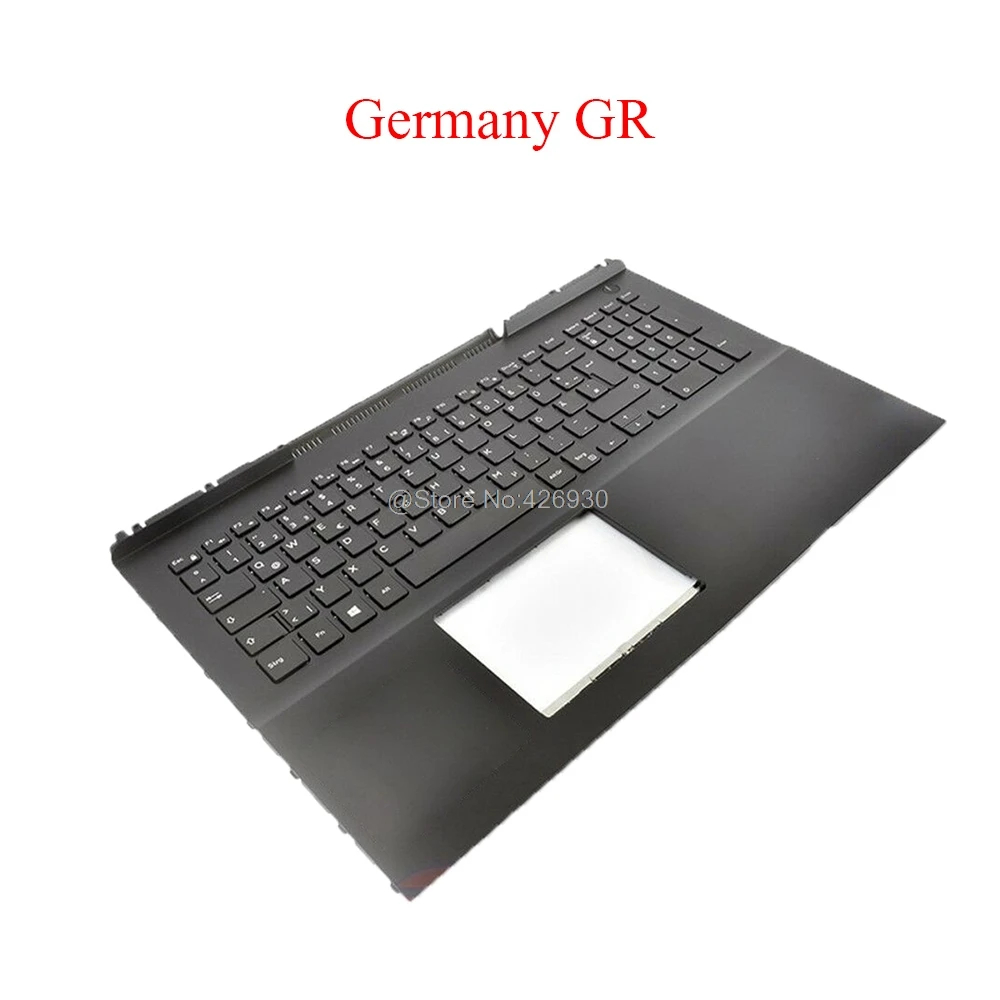 Laptop Palmrest GR keyboard For DELL For Inspiron 15 7000 7566 7567 P65F 0MDC8K MDC8K 0M5NPM M5NPM black with Germany new
