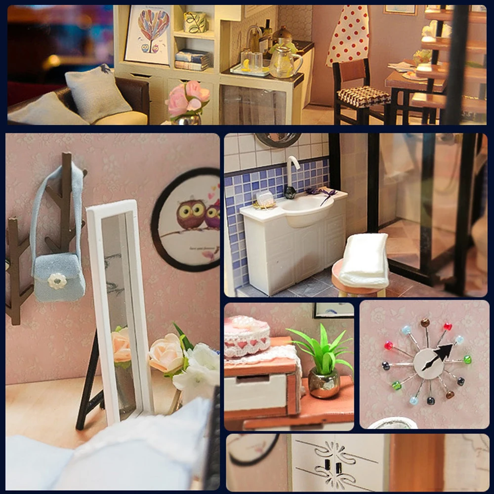 Набор Cutebee для кукольного домика сделай сам деревянные кукольные домики