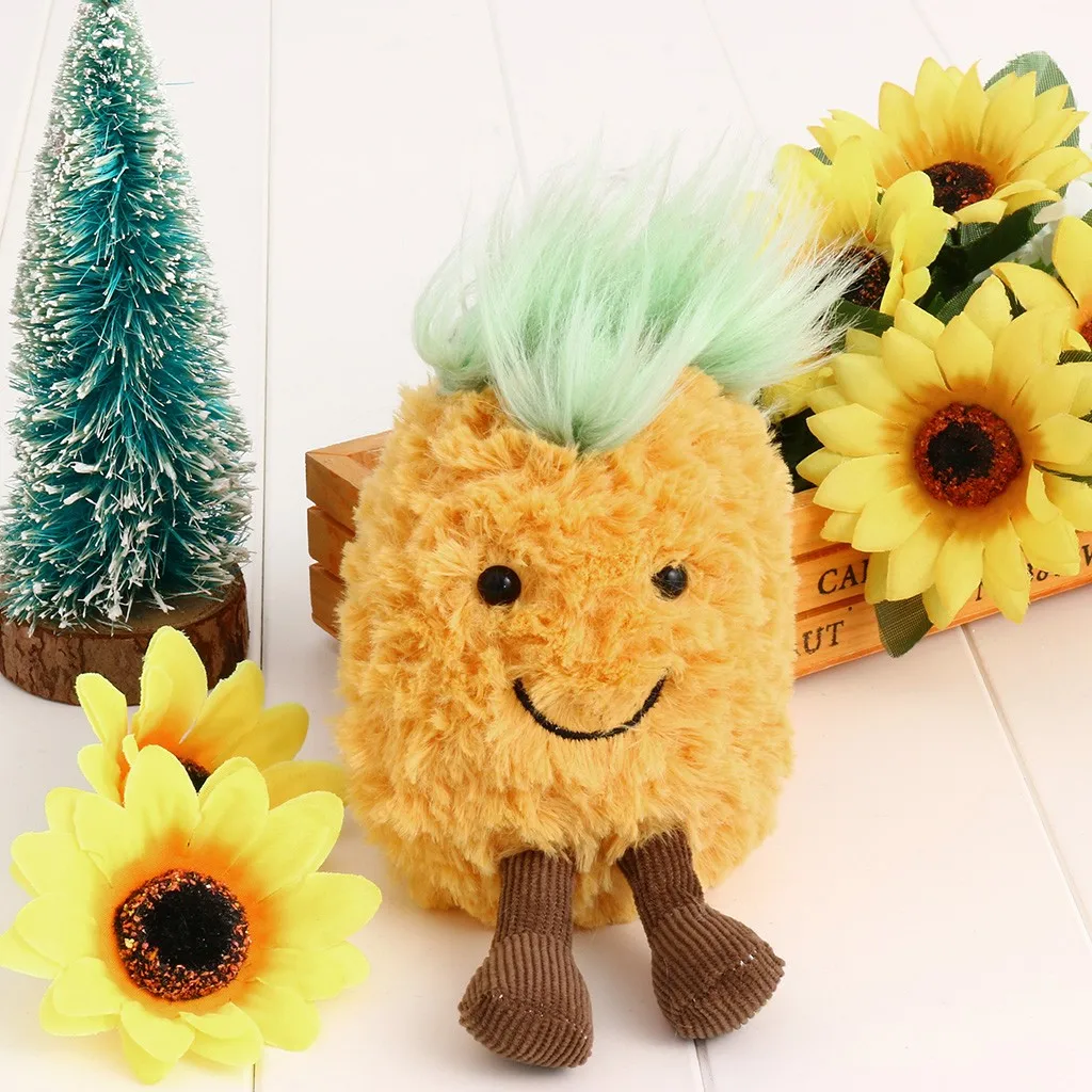 

HIINST New Backpack Accessories Cute Plush Toys Pineapple Head Soft Stuffed Doll Gift fashion lovely shape Key pendant Plush toy