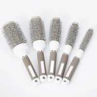 professional 5 size hair brush comb hairbrush high temperature resistant ceramic iron round comb hair styling tool 20826
