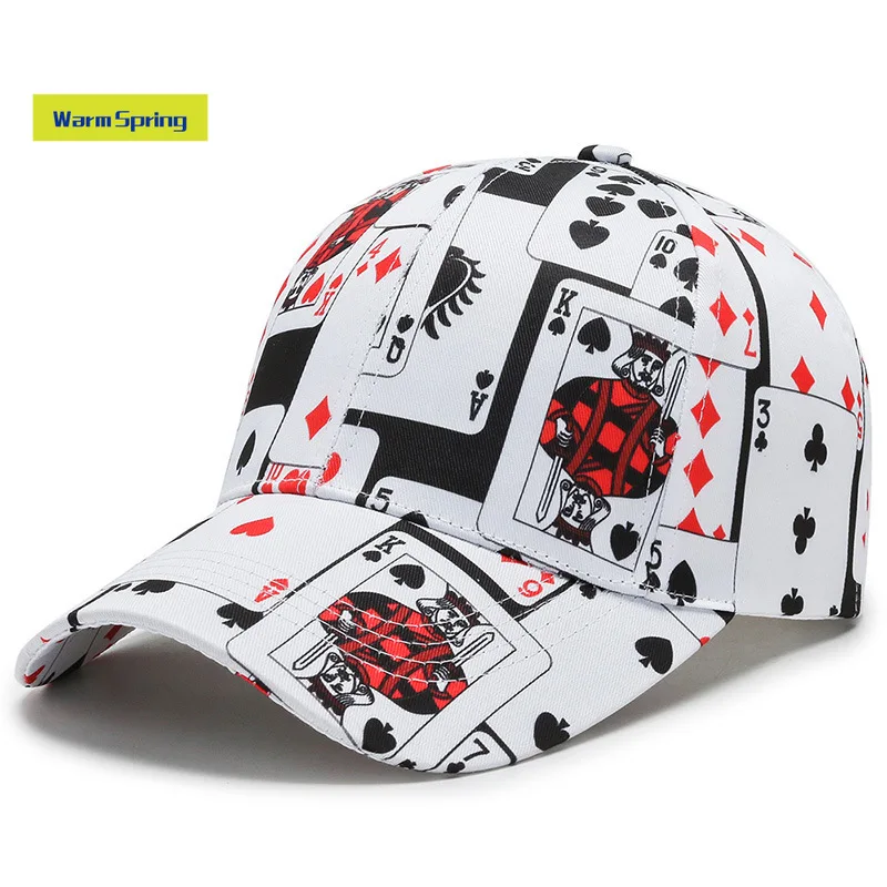 

New arrive poker Letters print Baseball Caps for men women cotton Casual sport Snapback cap hat fashion Hip Hop Caps