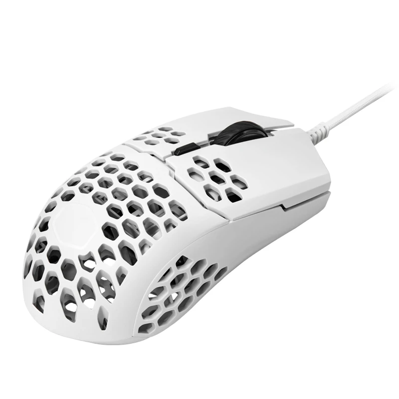 Игровая мышь Cooler Master MM710 Pro Grade с сотовым корпусом и Ultraweave кабелем черная белая 53 ГБ