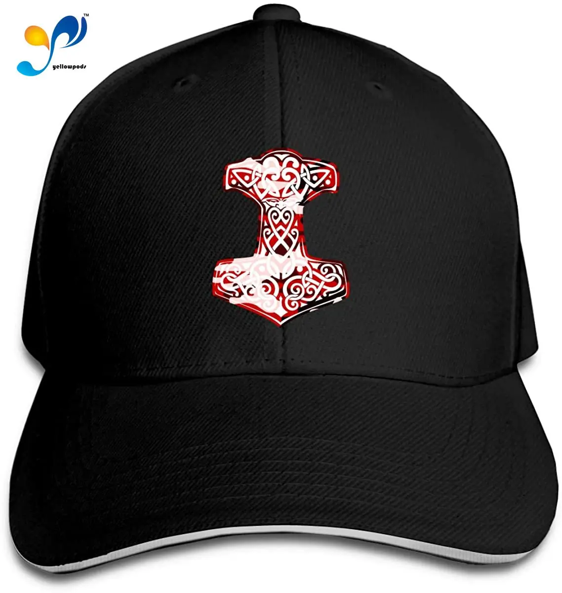 Классическая мужская хлопковая бейсболка We Trust Thor Vikings Hammer в скандинавском стиле
