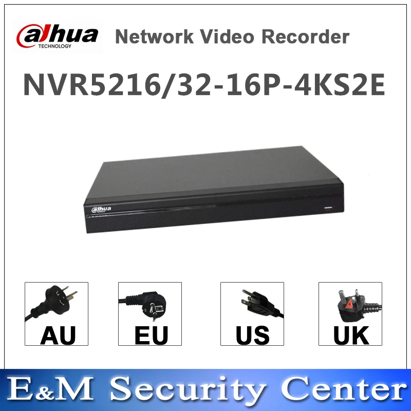 Оригинал dahua английский NVR NVR5216 16P 4KS2E NVR5232 16ch 32ch 4K H.265 PoE сетевой