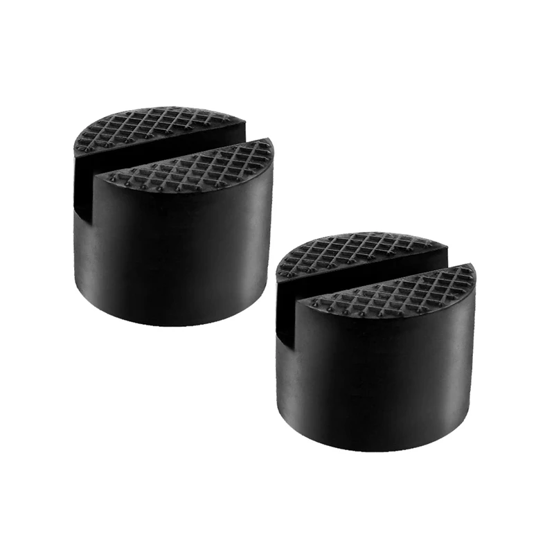 

2PCS Car Lift Rubber Pads Round Shape Universal Jack Pad Guard Adapter Rail Pinch Weld Protector for Lifting Platforms