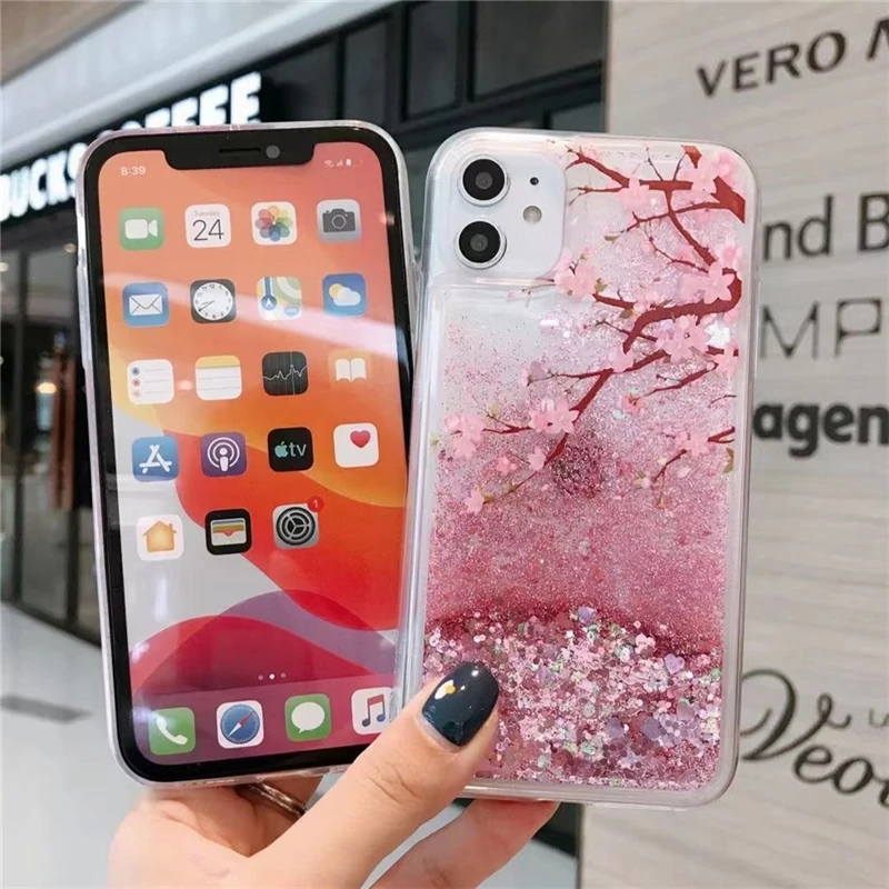 Liquid Case Silicone Cover for Xiaomi Redmi Note 10 10S 10T 9 9S 9T 8 7 Pro K20 K30 K30i K30s K40 Ultra Glitter Unicorn Flower