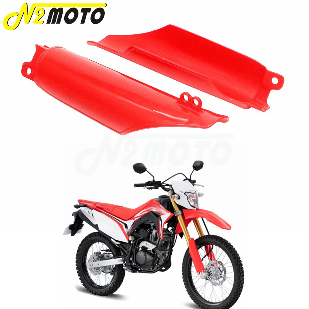 Красная пластиковая накладка на вилку мотоцикла велосипеда внедорожника защита