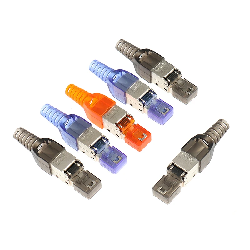 Cat6A Cat7 Cat8 Rj45 разъем Ethernet штекер Адаптер инструмент без обжима экранированная