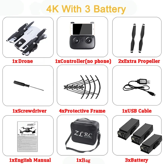 4K White 3B Bag SG900 X192 gps Квадрокоптер с 720 P/4 K HD камерой Rc вертолет gps фиксированная точка wifi FPV дроны следуем за мной режим vs Hubsan H501s - Цвет: 4K White 3B Bag