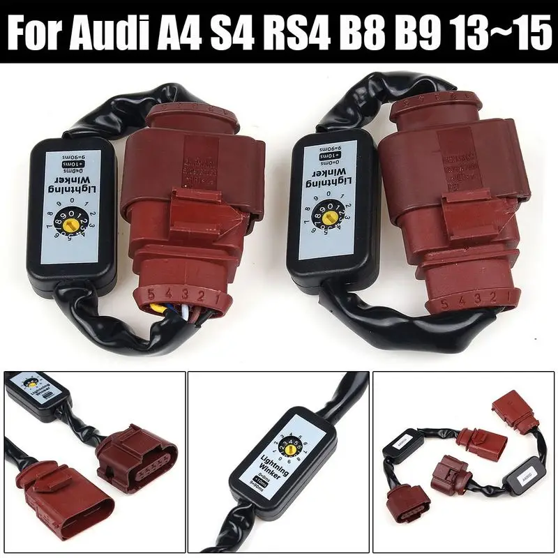 2Pcs Dynamic Turn Signal Indicator LED Taillight Module Cable Wire Harness For Audi A4 S4 RS4 B8 B9 13~15 Left&ampRight Tail Light |