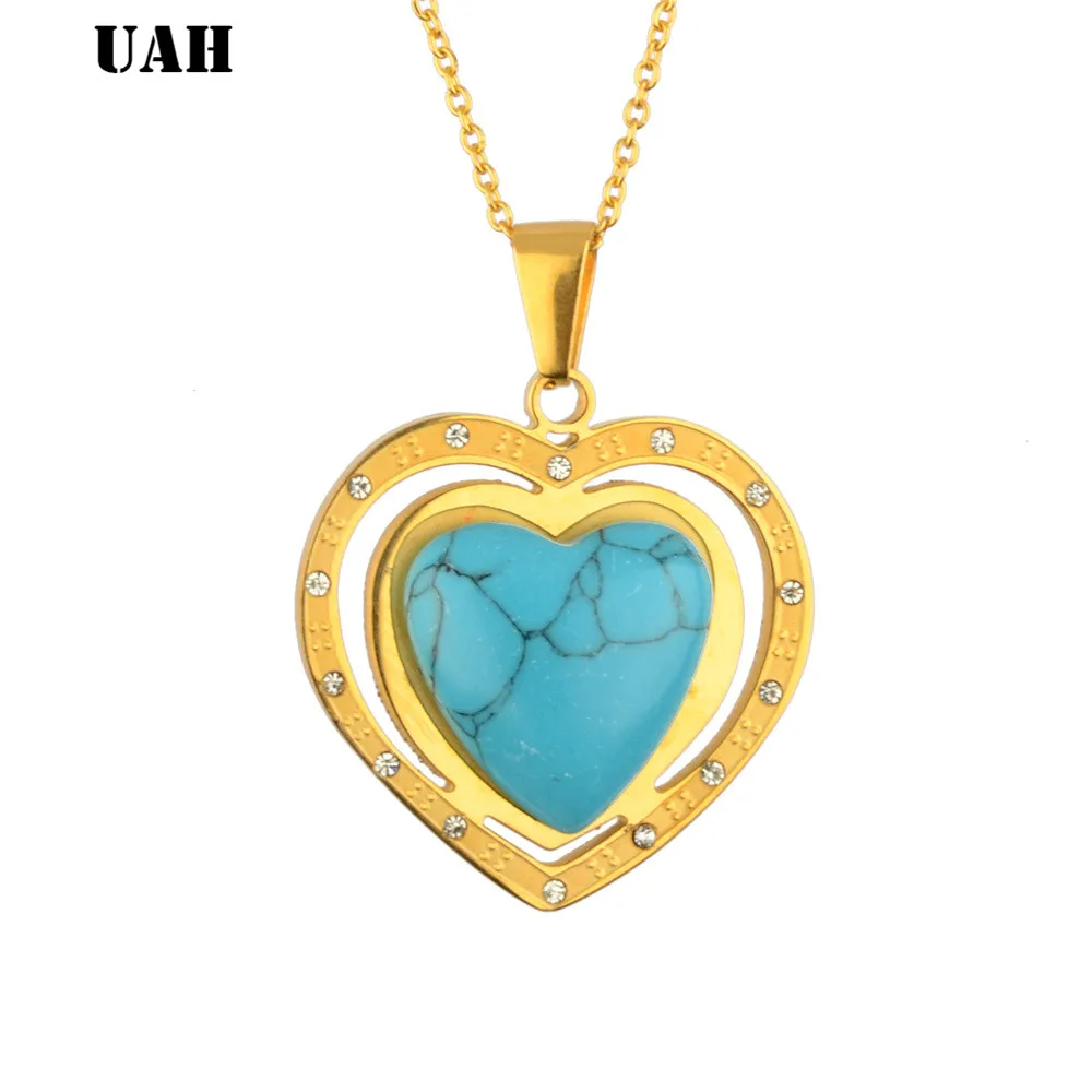 

UAH Hollow Heart Pendant Necklaces Fashion Jewelry LOVE Collares Geometric Charm Necklace Bijoux NEW Arrival 2018