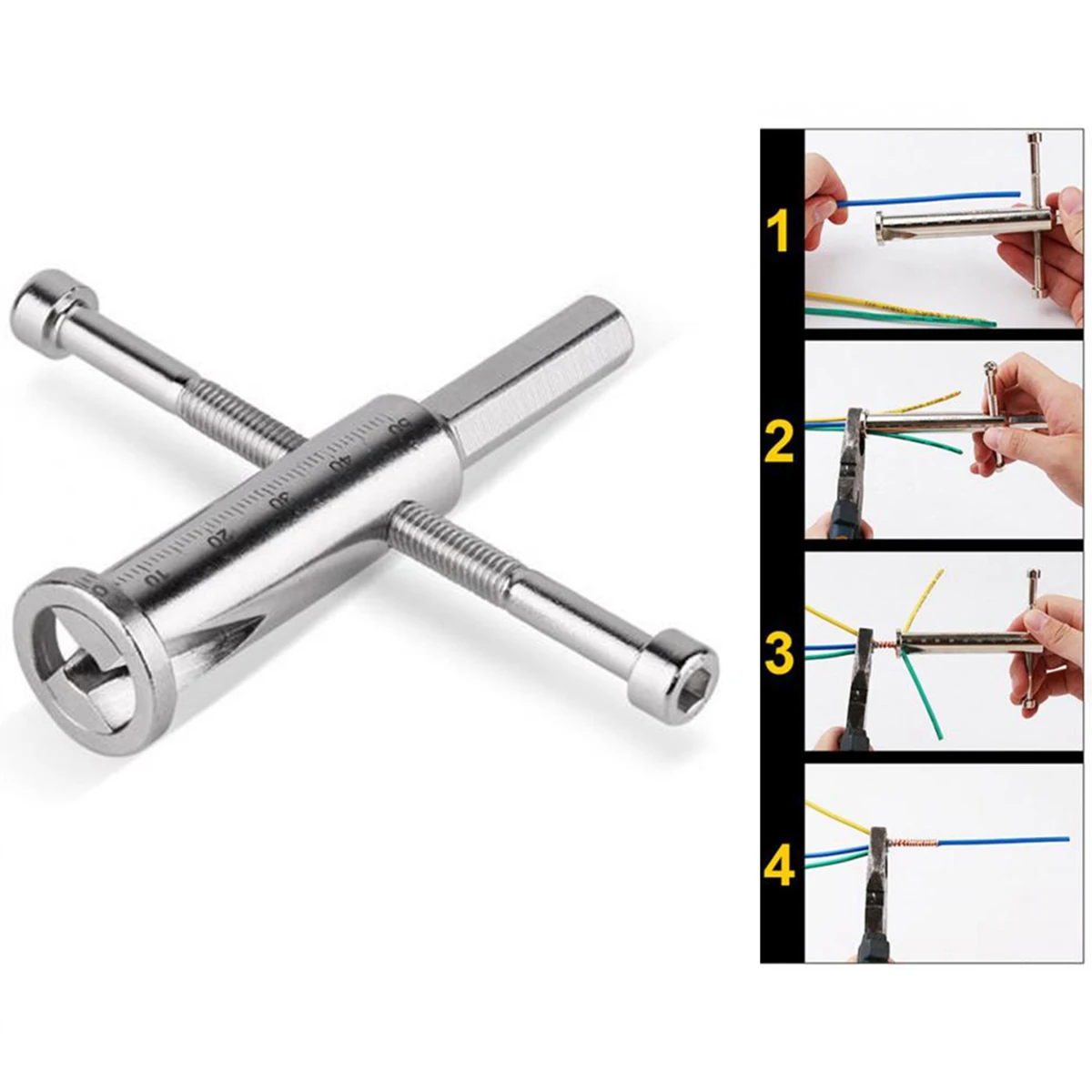 Portable Wire Twisting Tool Steel Wires Stripper for Power Drill Drivers Electronic Work Decrustation Pliers Accessories | Инструменты