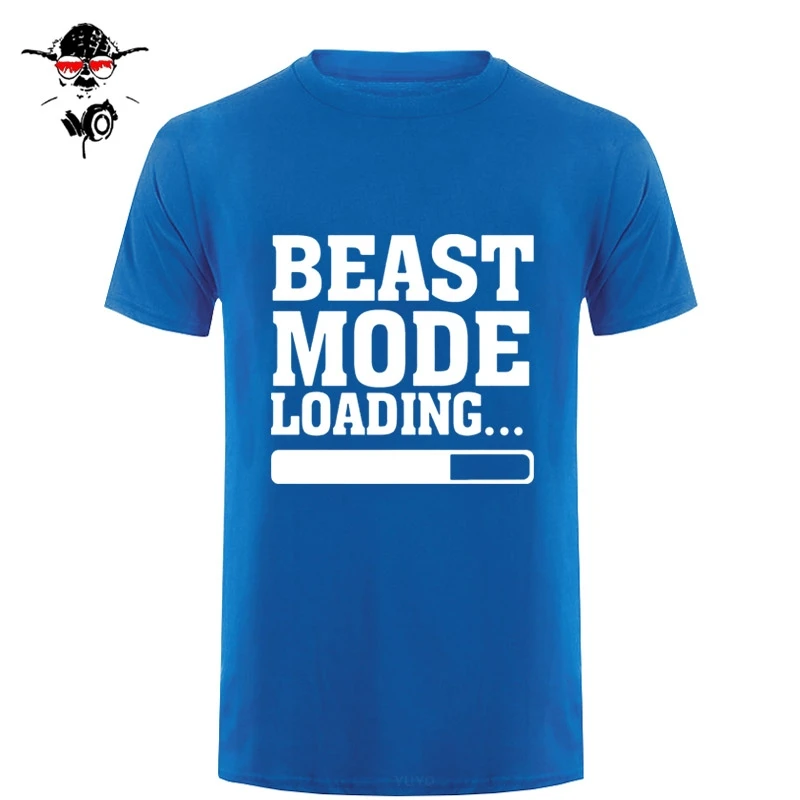 Мужская футболка с надписью BEAST MODE LOADING Новая Модная хлопковая короткими рукавами