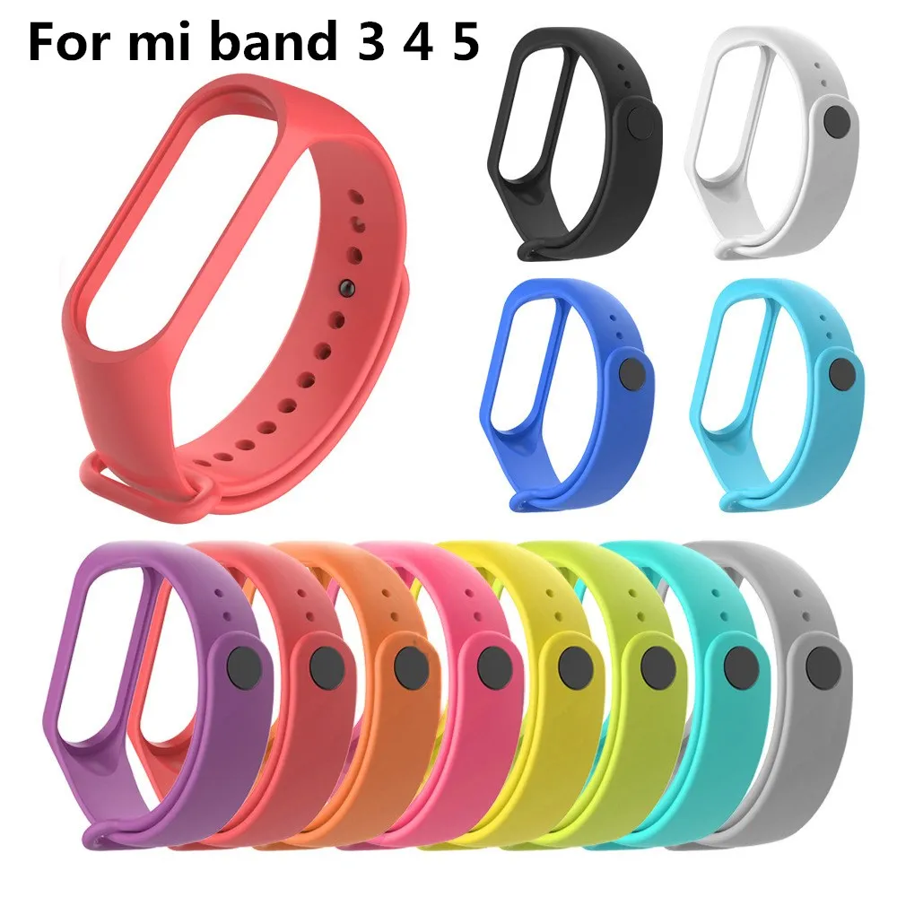 Сменный ремешок для Xiaomi Mi band 4 5 3 браслет силиконовый спортивный Miband умные