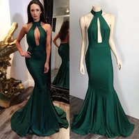 sexy backless green mermaid evening dresses prom gowns robe de soiree special occasion formal women party dress robes de soir%c3%a9e