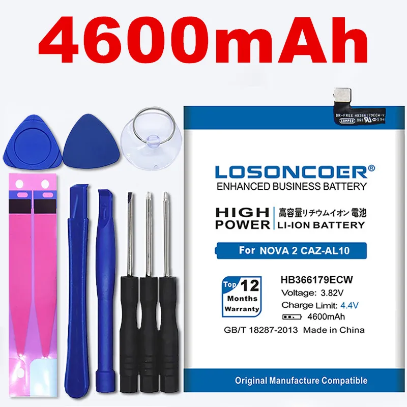 100% Оригинальный LOSONCOER HB366179ECW для HUAWEI Nova 2 Nova2|Аккумуляторы мобильных телефонов| |