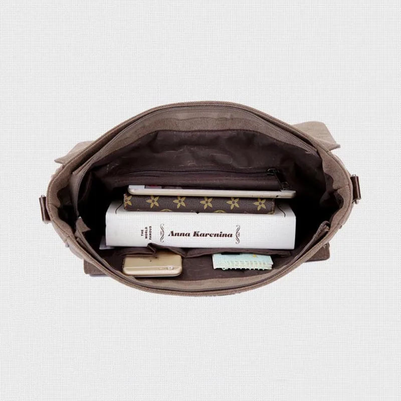 Холщовая сумка мессенджер для мужчин повседневный деловой портфель ноутбука