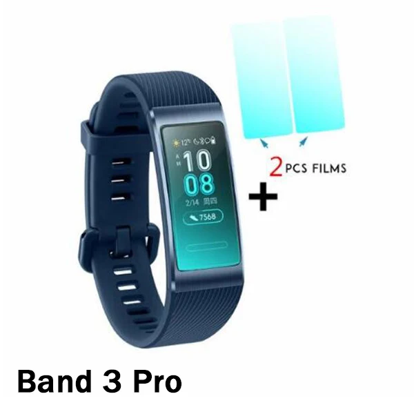 3P Blue add film Huawei Band 3 Pro Band 3 Смарт-браслет 3 0,95 дюймов трекер для плавания Водонепроницаемый Bluetooth фитнес-трекер сенсорный экран - Цвет: 3P Blue add film