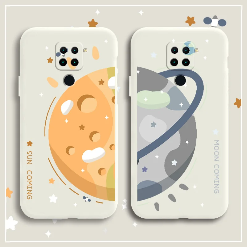 

Hot Sun Phone Case For Xiaomi Redmi 9 9A Note 9 9T 8 7 Pro K40 K30 K20 Liquid Silicone Cover