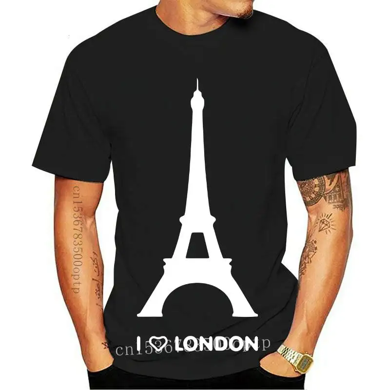 Новая футболка с надписью I Love London модная женская изображением Эйфелевой башни и