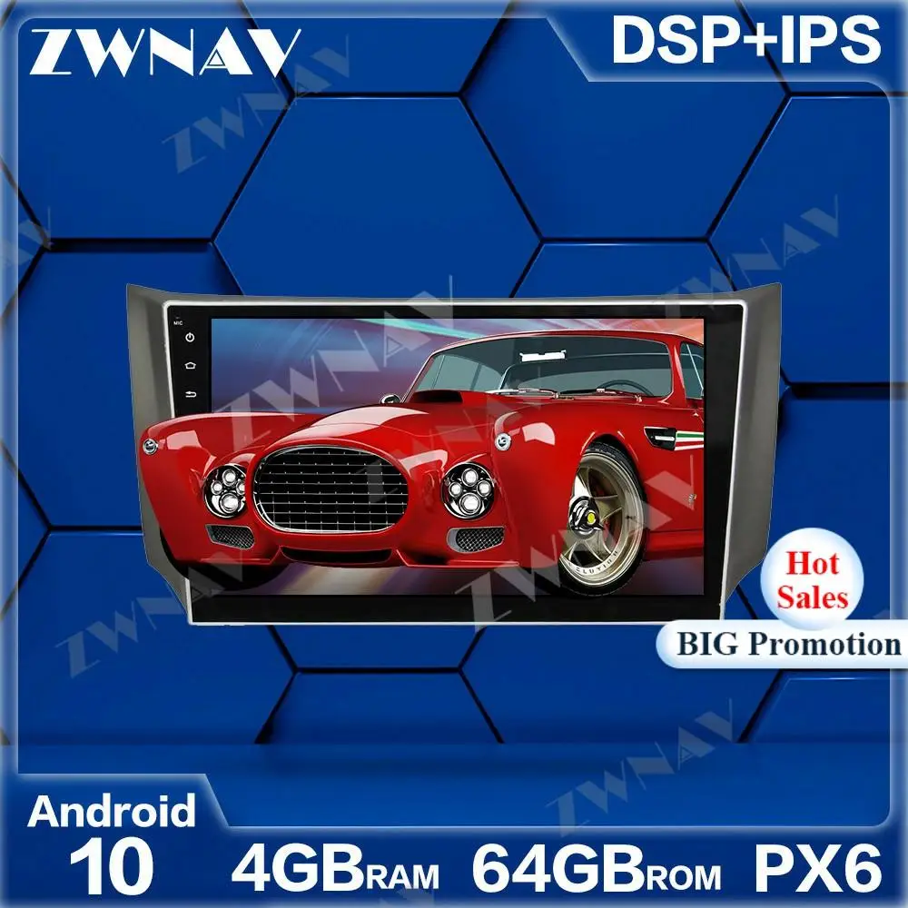 

PX6 4G + 64 ГБ Android 10,0 автомобильный мультимедийный плеер для Nissan Sylphy 2012-2015 GPS Navi Radio navi stereo IPS сенсорный экран
