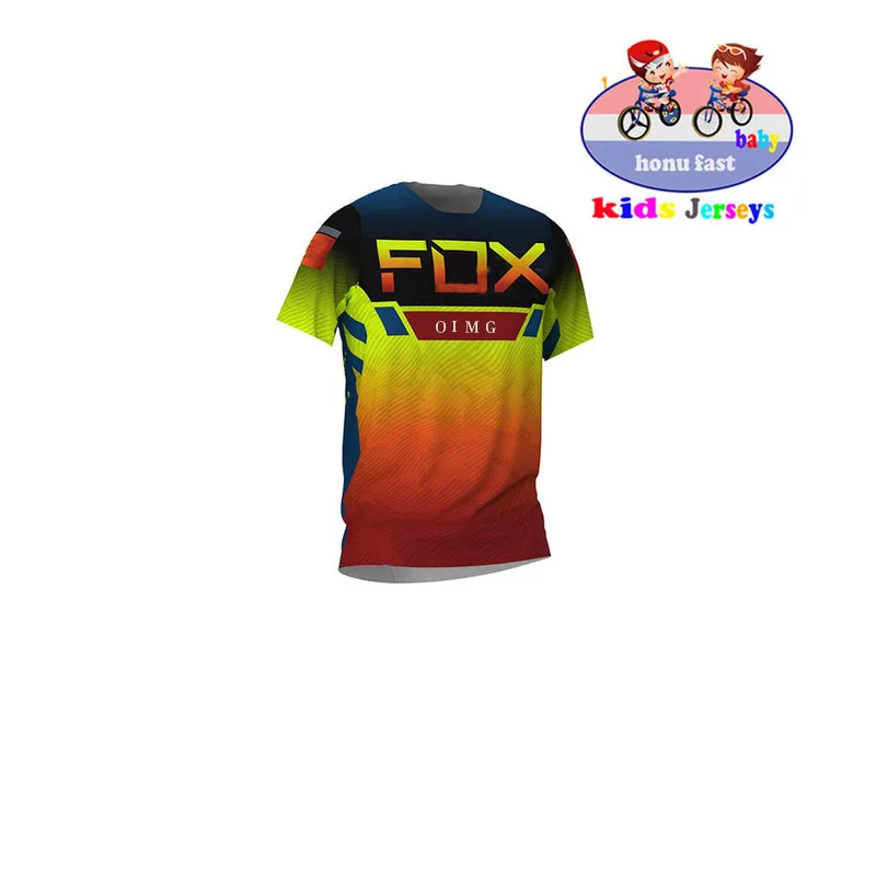 

2021 Children Downhill Jerseys RACE FACE Mountain Bike MTB Shirts Offroad DH Motorcycle Jersey Motocross Sportwear Clothing FOX