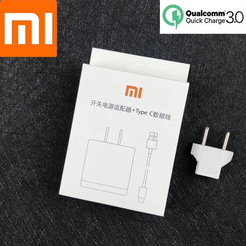 Оригинальный xiaomi QC 3 0 зарядное устройство ЕС быстрое HDMI DVI Переходник и Type C кабель
