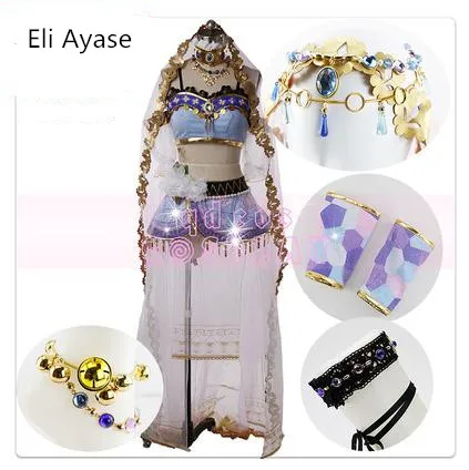 Eli Ayase Love live/карнавальный костюм для всех членов, костюм для косплея, арабское ночное Пробуждение Уми маки, униформа на Хэллоуин, праздничное платье - Цвет: Eli Ayase