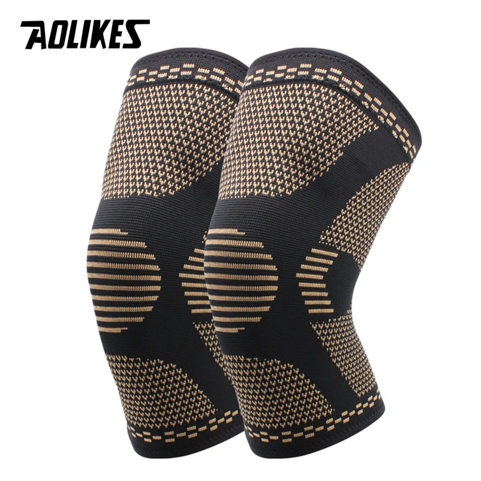

AOLIKES 1Pair Copper Knee Brace for Arthritis Pain and Support-Copper Knee Sleeve Compression for Sport,Workout,Arthritis Relief