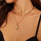 Женское Ожерелье с замком, подвеска Замок в стиле панк и хип-хоп, массивное ювелирное изделие с замком в форме сердца