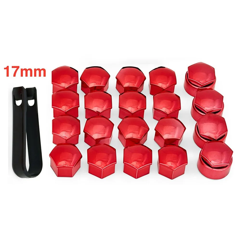 

17mm Nut Cap 4x Locking Wheel Nut Covers ABS Plastic For BMW Gloss Red