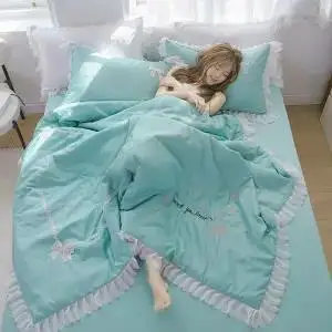 

21 Washable summer ice silk air conditioning thin quilt adult kids home textiles high density luxury bedding queen king size