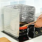 Складная Алюминиевая перегородка для газовой плиты, защита от разбрызгивания масла, кухонные приборы