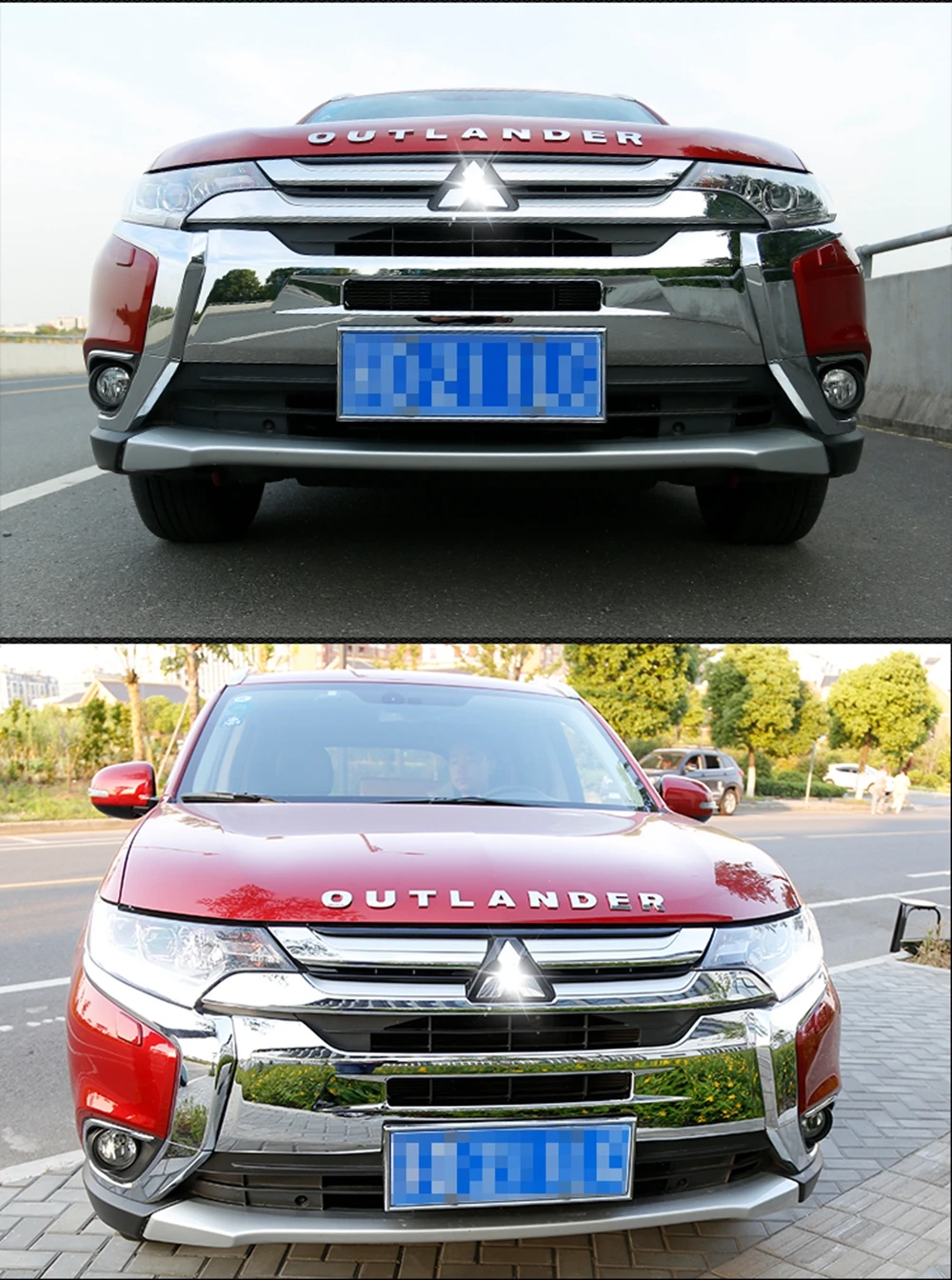 MONTFORD для Mitsubishi Outlander 2016 2017 2018 ABS хромированный передний нижний бампер передняя