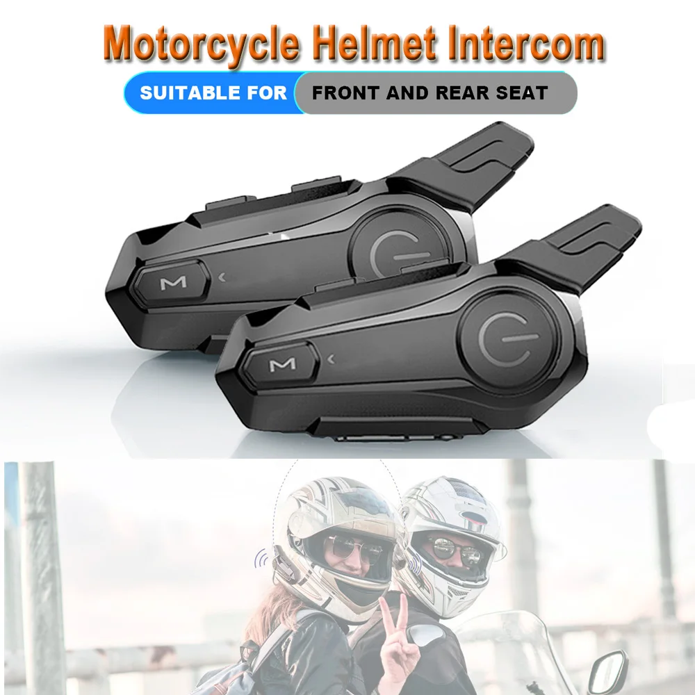 

Гарнитура для мотоциклетного шлема 2 Rider, Bluetooth-совместимая мотогарнитура, переговорное устройство, беспроводной MP3-плеер