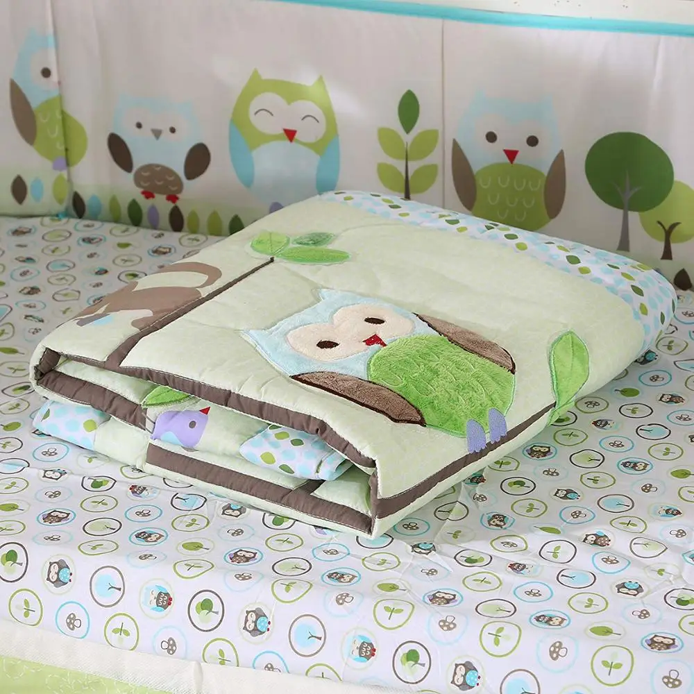 7 шт. мультфильм сова Пижамный набор постельных принадлежностей для детской