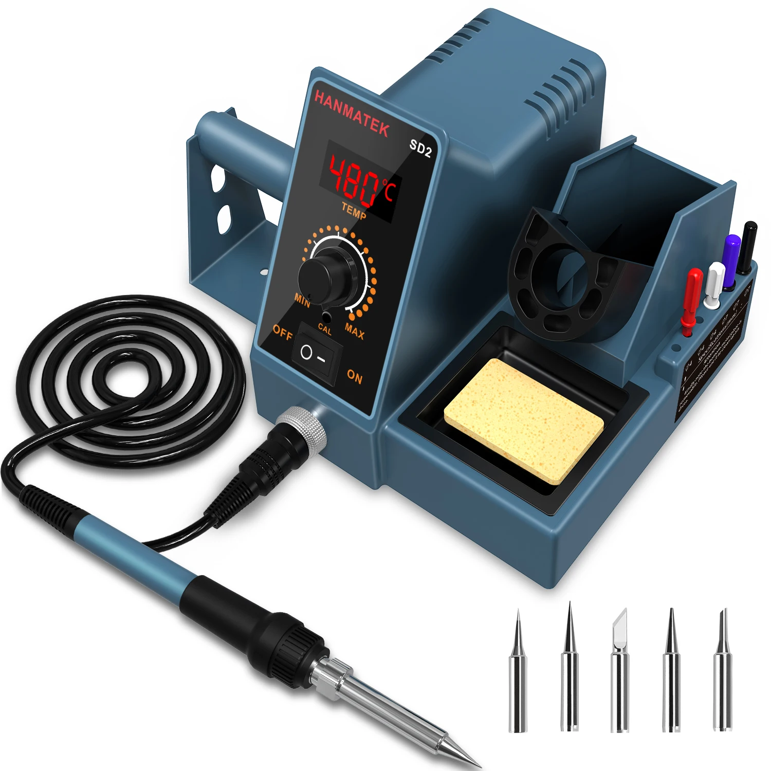 

HANMATEK SD2 Digital Soldering Station / Rework Stations 60W Temperature Control ESD For Phone PCB IC SMD BGA Welding