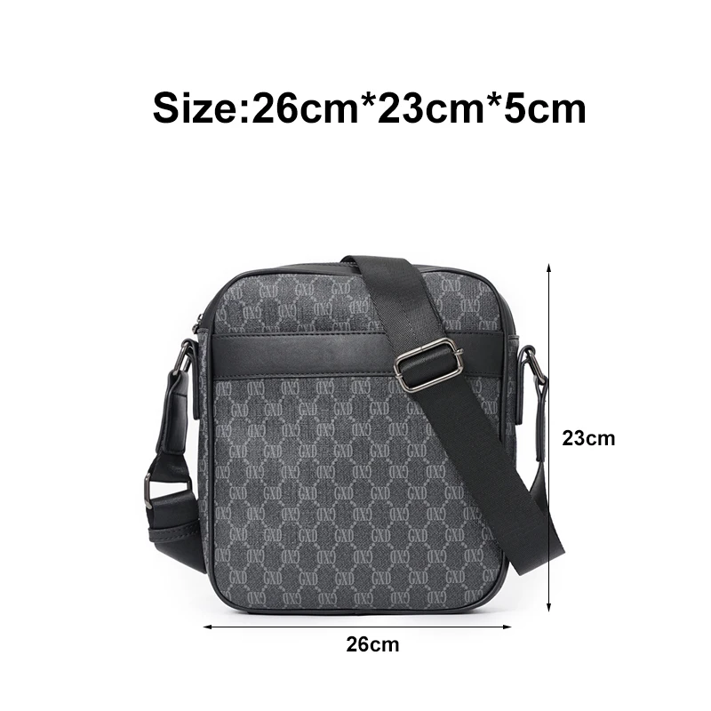 

Men's PU Leather Shoulder Bag Letter Business Crossbody Bags Luxury Designer Brand Mens Messenger Bag Vintage Mini Sling Pack