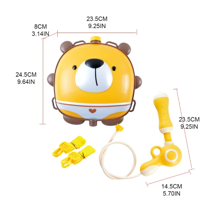 

1 Set Beach Toy Water Blaster Toy Sandpit Water Toy Summer Water Game Toy Beach Toy Play in Summer Toy Bear Backpack Toy