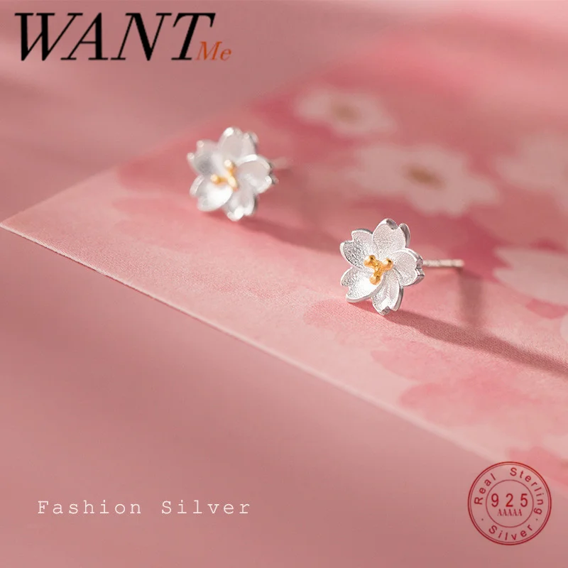 Женские Романтические мини серьги гвоздики WANTME из настоящего серебра 925 пробы с