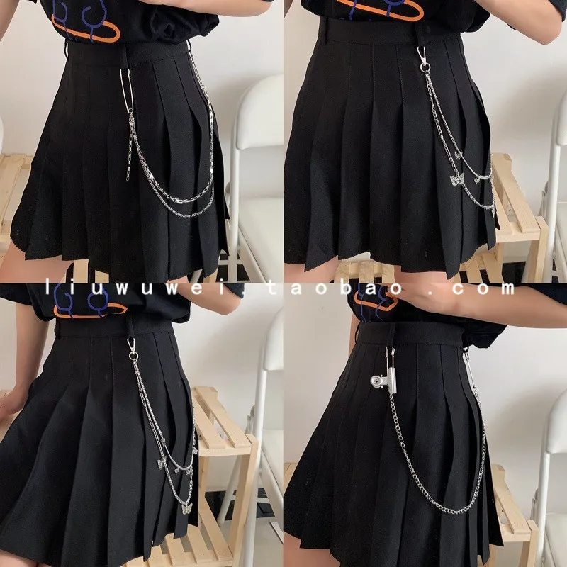 

European American Ins Punk Men's and Women's Hip Hop Butterfly Metal Pants Chain Korean All-Match Fashionmonger Phants