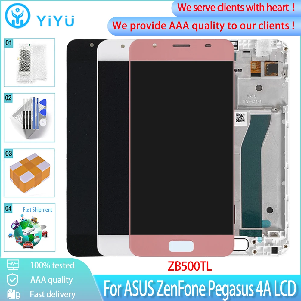 ЖК дисплей 5 0 ''для ASUS ZenFone Pegasus 4A ZB500TL X00KD сенсорный экран с рамкой и