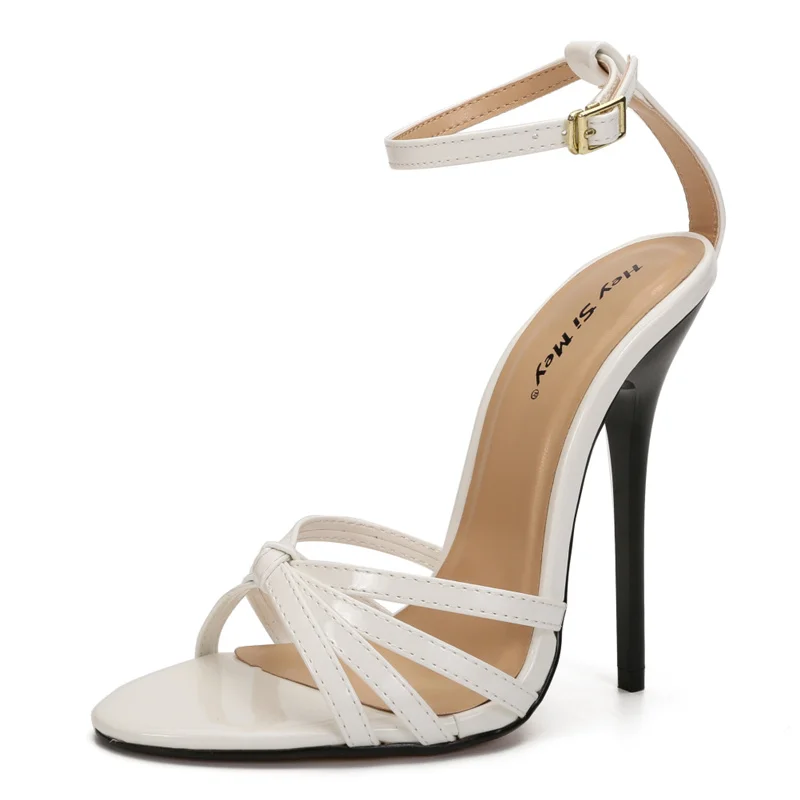 Пикантные женские сандалии на высоком каблуке (13 см) гладиаторы с ремешками